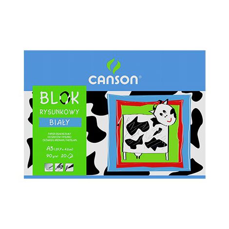 Blok rysunkowy Canson Biały A3/20/90g